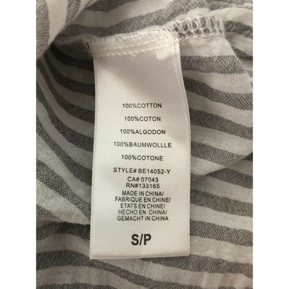 Anthropologie Gray Striped Crop Top - Picture 6 of 6